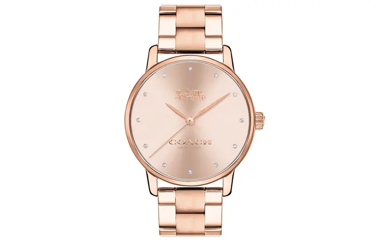 COACH Wrist Watches Quartz Movement Stainless Steel Strap 36mm Rose Gold Watch Dial Women's Watch
