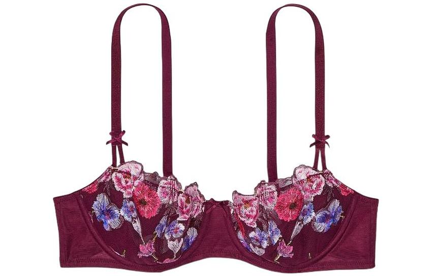 Бюстгальтер Victoria's Secret Flower (бордовый)
