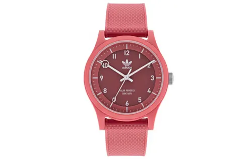 Adidas Originals STREET Wrist Watches Quartz Movement Resin Strap Red Watch Dial Men's Watches