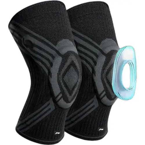 Li Ning, basketball sports professional knee pads for cycling, keep warm jump rope, protective gear, non-slip breathable grey black complex protective pelvic correction belt, for running