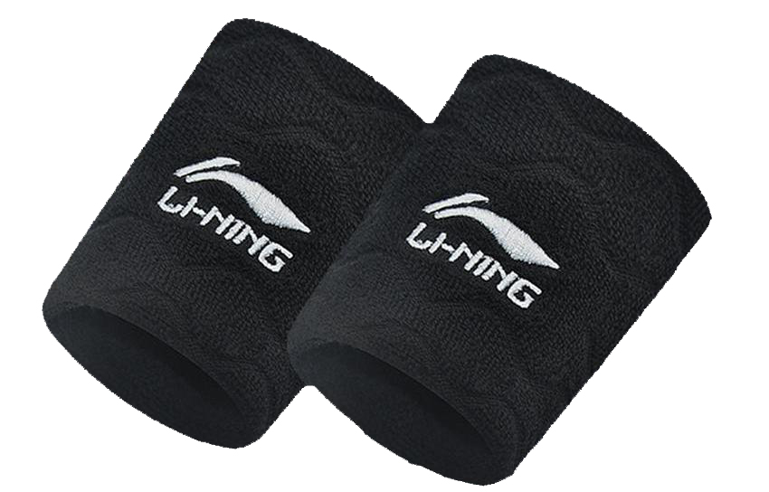 Li Ning, sports basketball volleyball keep warm sweat towel for badminton for gym, breathable black universal wristband for men and women