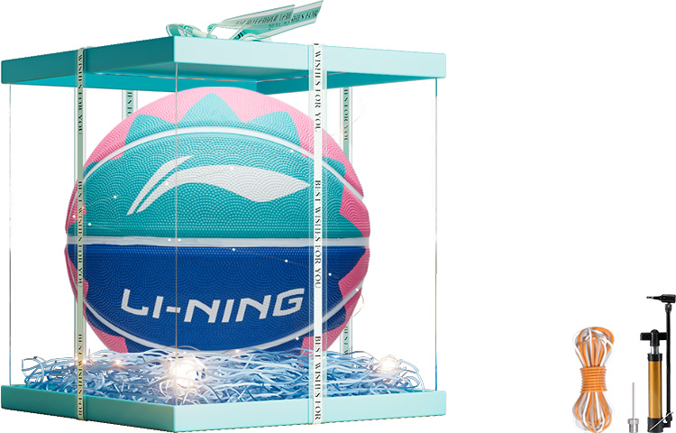 Li Ning Indoor, Outdoor, All Size 5 Kids’ Basketball Blue Rubber