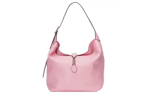 GUCCI Jackie 1961 Leather Crescent HOBO Shoulder Bag Unisex Pink