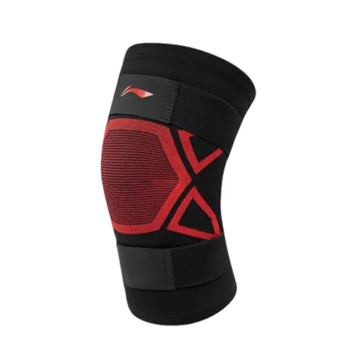 Li Ning, basketball sports professional knee pads for badminton, summer thin jump rope, protective case, non-slip breathable red complex protective pelvic correction belt for men and women, for running, polyester