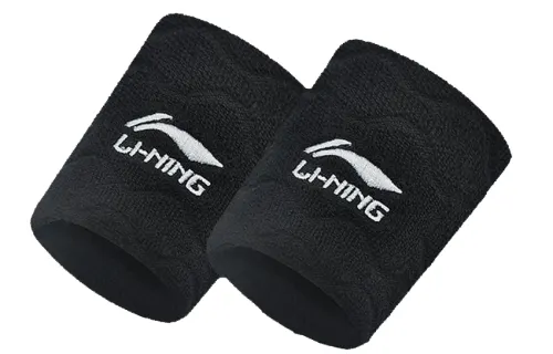 Li Ning, sports basketball volleyball keep warm sweat towel for badminton for gym, breathable black universal wristband for men and women
