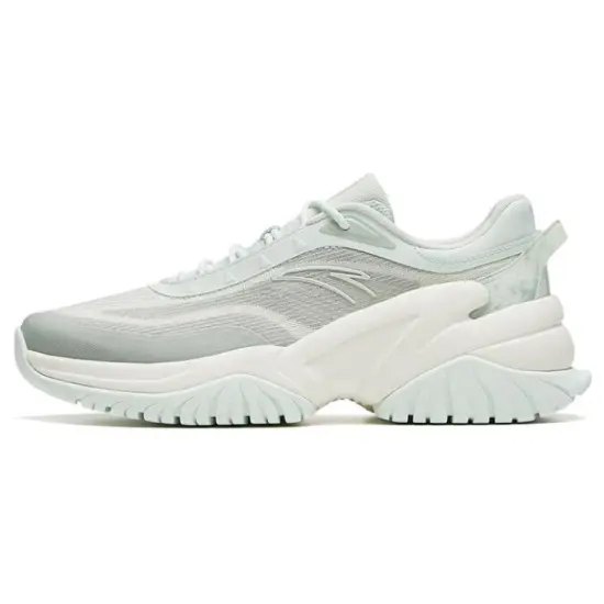 ANTA Hot Chunky Sneakers Women's Low-Top Tale Green/Oxygen Green