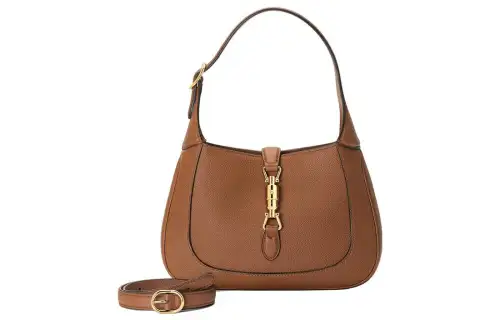 GUCCI Jackie 1961 Leather Shoulder Bag Small Women's Brown
