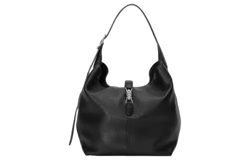 GUCCI Jackie 1961 Leather Crescent HOBO Shoulder Bag Unisex Black