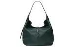 GUCCI Jackie 1961 Leather Crescent HOBO Shoulder Bag Unisex Dark Green