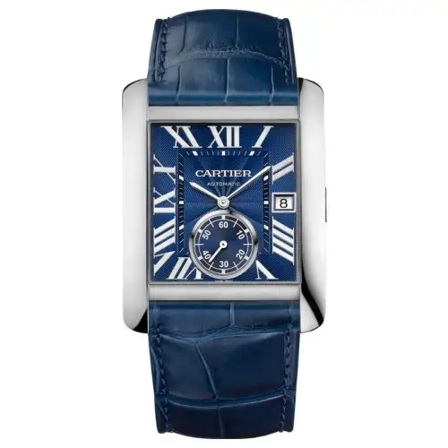 CARTIER TANK DE Automatic Mechanical Movement Men's Watches Watch 44*34.3mm Blue Dial Stainless Steel Case