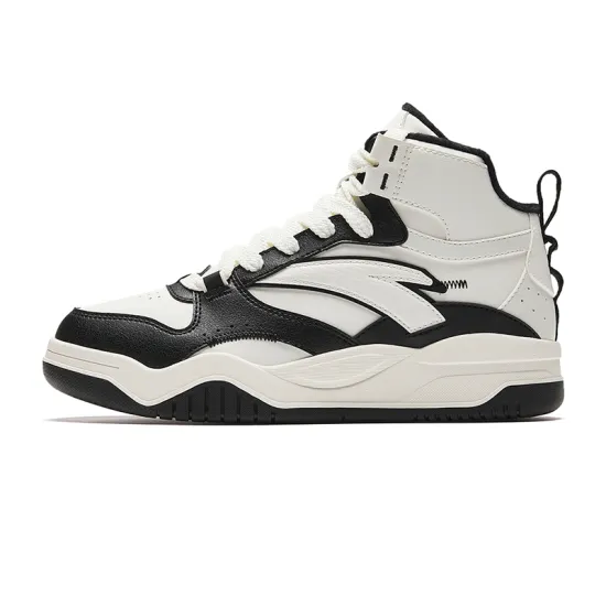 Anta Wave Shoes Slip-Resistant Quick Dry High-Top Skateboard Shoes Women's White