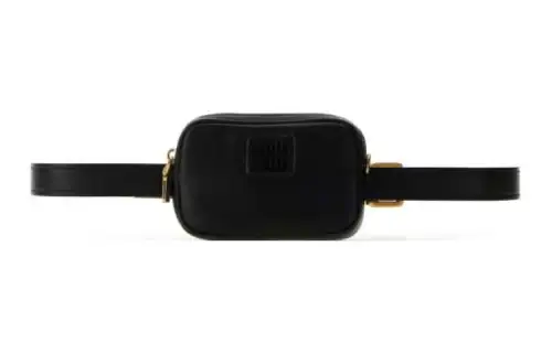 MIU MIU Solid Color Decoration, Pin Buckle Leather Belts Women's Black Width 3CM