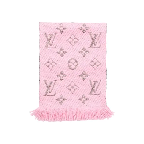 LOUIS VUITTON Pre Owned 2018 Logo embroidery Fringed Scarf