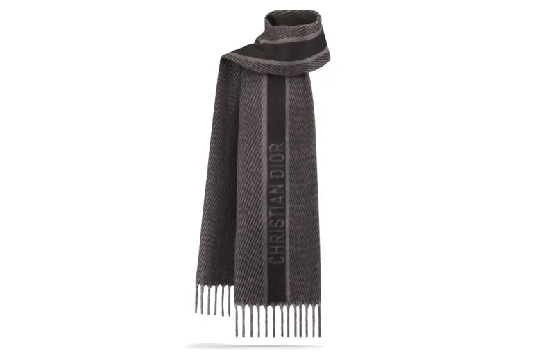 DIOR Knit Scarves Women's Coal Gray