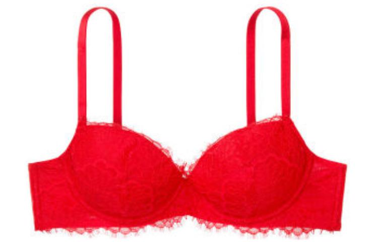 Victoria's Secret /Victoria's Secret Dream Angels Series Solid Color Thin 3/4 Cup Push-Up Bra Red