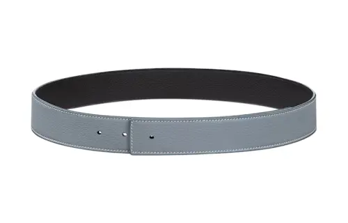 DIOR Cow Leather Belts Men's Blue Width 3.5CM