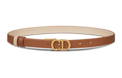DIOR Cow Leather Belts Women's Brown Width 2CM