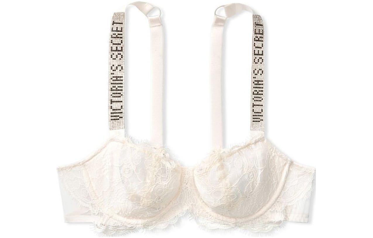 Victoria's Secret Lace ultra thin straps with letters, breast pads