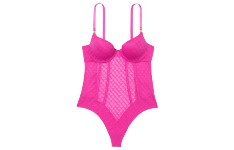 Женское боди Victoria's Secret Icon (розово-фиолетовое)