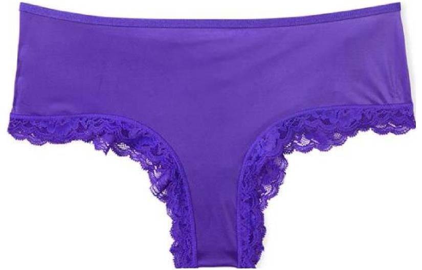 Женские трусы Victoria's Secret с кружевом (фиолетовые)
