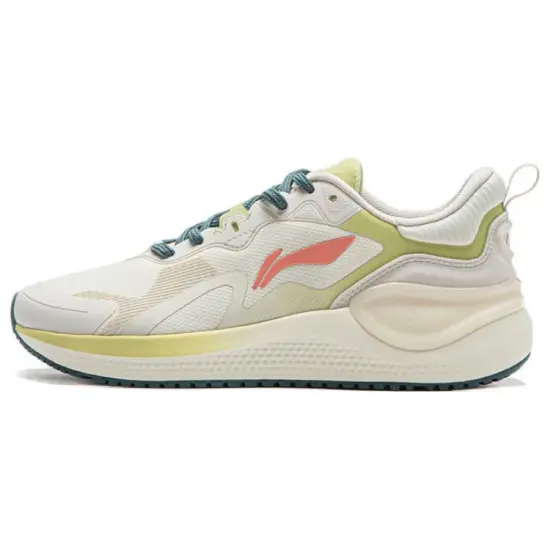 LiNing Cushioning Breathable Low-Top Running Shoes Women's Pearl White