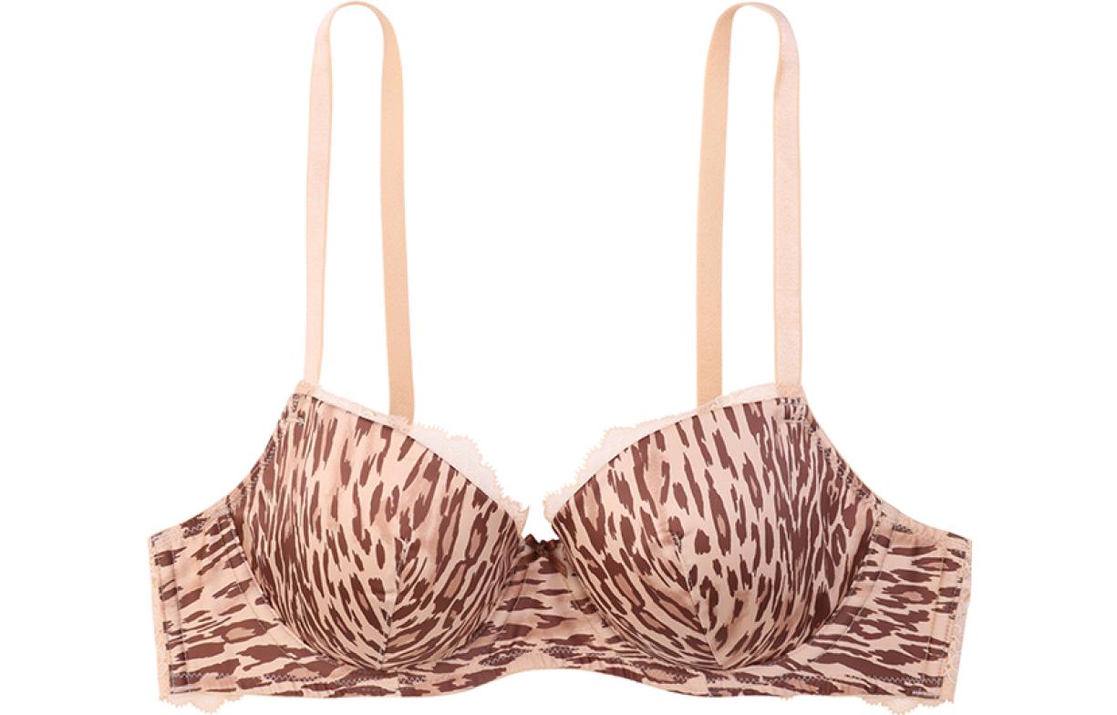 Victoria's Secret /Victoria's Secret Dream Angels Series Leopard Print Full Cup Thin Padded Bra Light Apricot Leopard Print