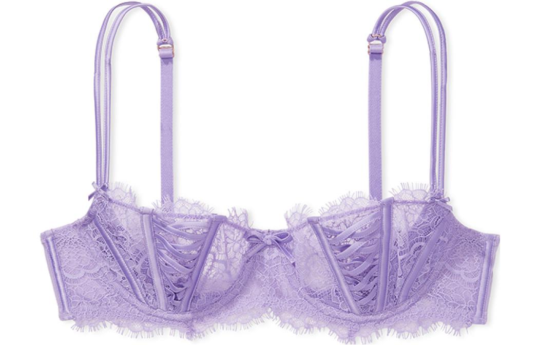 Victoria's Secret /Victoria's Secret Deram Angels Series Lace Strap Ultra-Thin Unpadded Bra Taro Purple