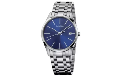 CALVIN KLEIN Wrist Watches Quartz Movement Stainless Steel Strap 36mm Blue Dial Women's Watch 30m Water Resistant