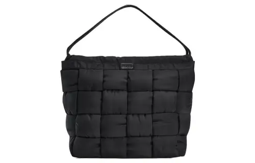 FILA FUSION Fabric Hobo Bag, Tote Bag, Shopping Bag, Shoulder Bag, Handbag Regular Unisex Black