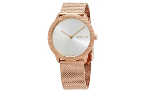 CK/Calvin Klein Wrist Watch Quartz Movement Stainless Steel Strap 35mm Silver Dial Unisex 30m Water Resistant K3M22U26