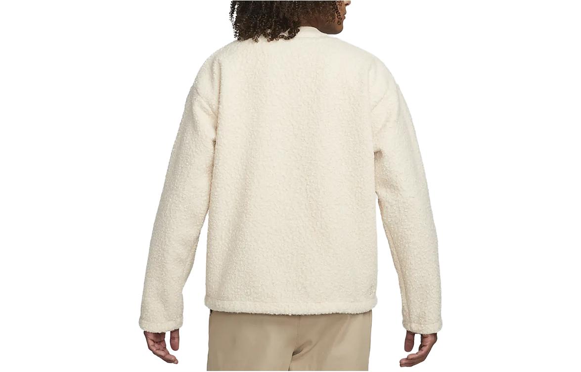 Nike SPORTSWEAR TECH PACK Fleece Tops Men’s Beach White Crew Neck Moderate