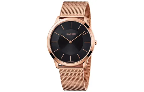 CK/Calvin Klein Wrist Watches Quartz Movement Stainless Steel Strap 43mm Black Dial Men's Watches 30m Water Resistant