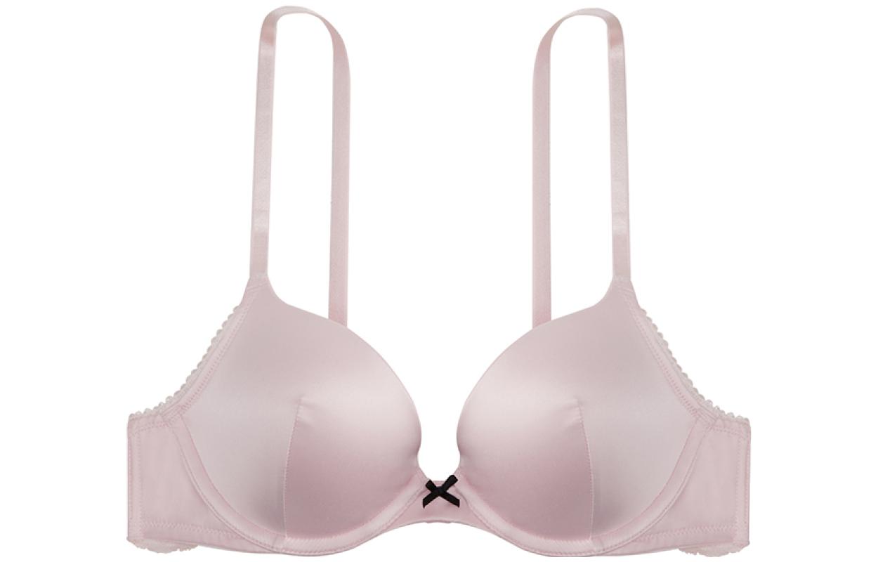 Victoria's Secret /Victoria's Secret Deram Angels Series Smooth Satin Deep V Push-Up 3/4 Cup Bra Angel Pink