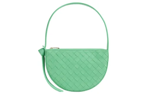 Bottega Veneta Lambskin Handbag, Shoulder Bag Women's Cyan