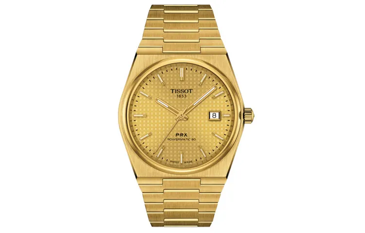 TISSOT PRX Automatic Mechanical Movement 100m Waterproof Men's Watches Watch 40mm Gold Dial Stainless Steel Case
