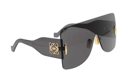 LOEWE Acetate Irregular Shape Sunglasses Unisex Black