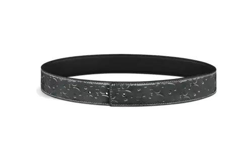 DIOR Logo Letter Leather Belts Men's Black 3.5cm