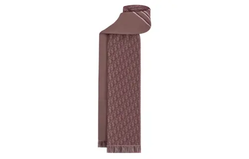DIOR Knit Scarves Men's Plum Red