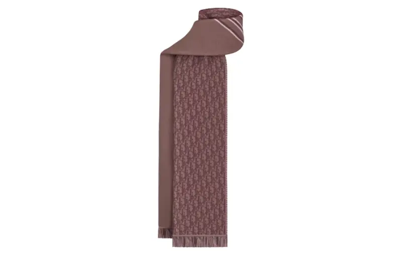 DIOR Knit Scarves Men's Plum Red