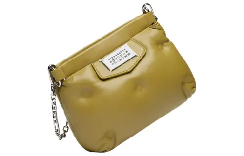 Maison Margiela Glam Slam Leather Cloud Bag One Shoulder Crossbody Clutch Women's Olive Green