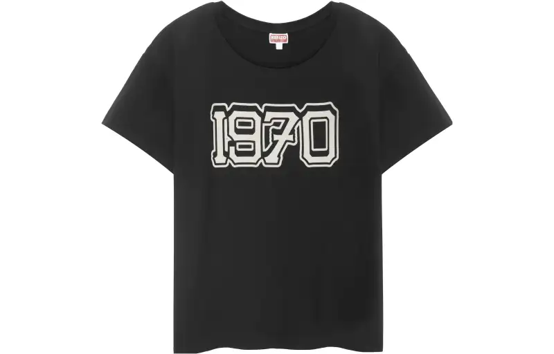 KENZO T Shirts Men's Black Crew Neck Moderate Straight Fit