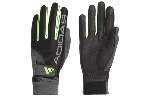 Adidas Recycled Polyester, Polyurethane, Elastane, Artificial Leather, Cotton Glove Men's Dark Heather Gray