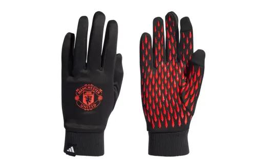 Adidas Recycled Polyester, Silicone Gloves Unisex Black