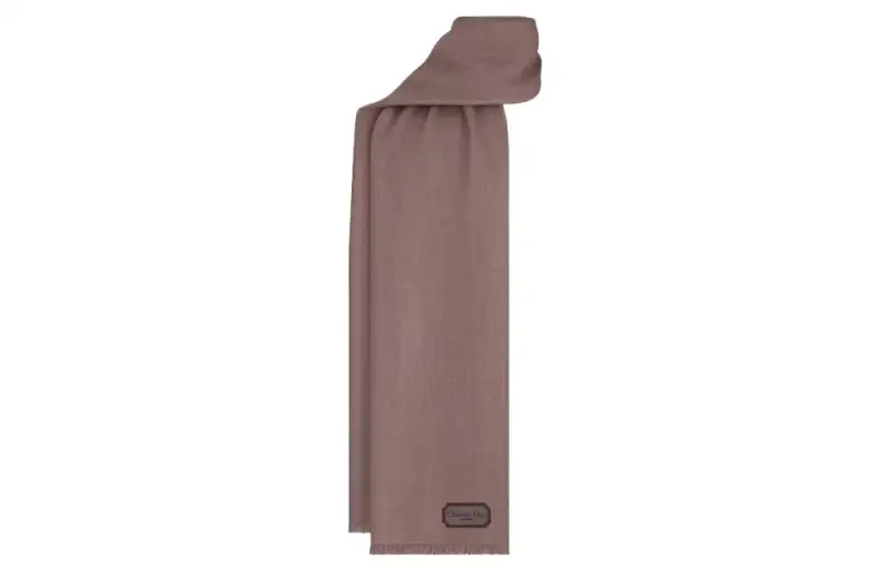 Dior Logo Patch Fringed Scarf