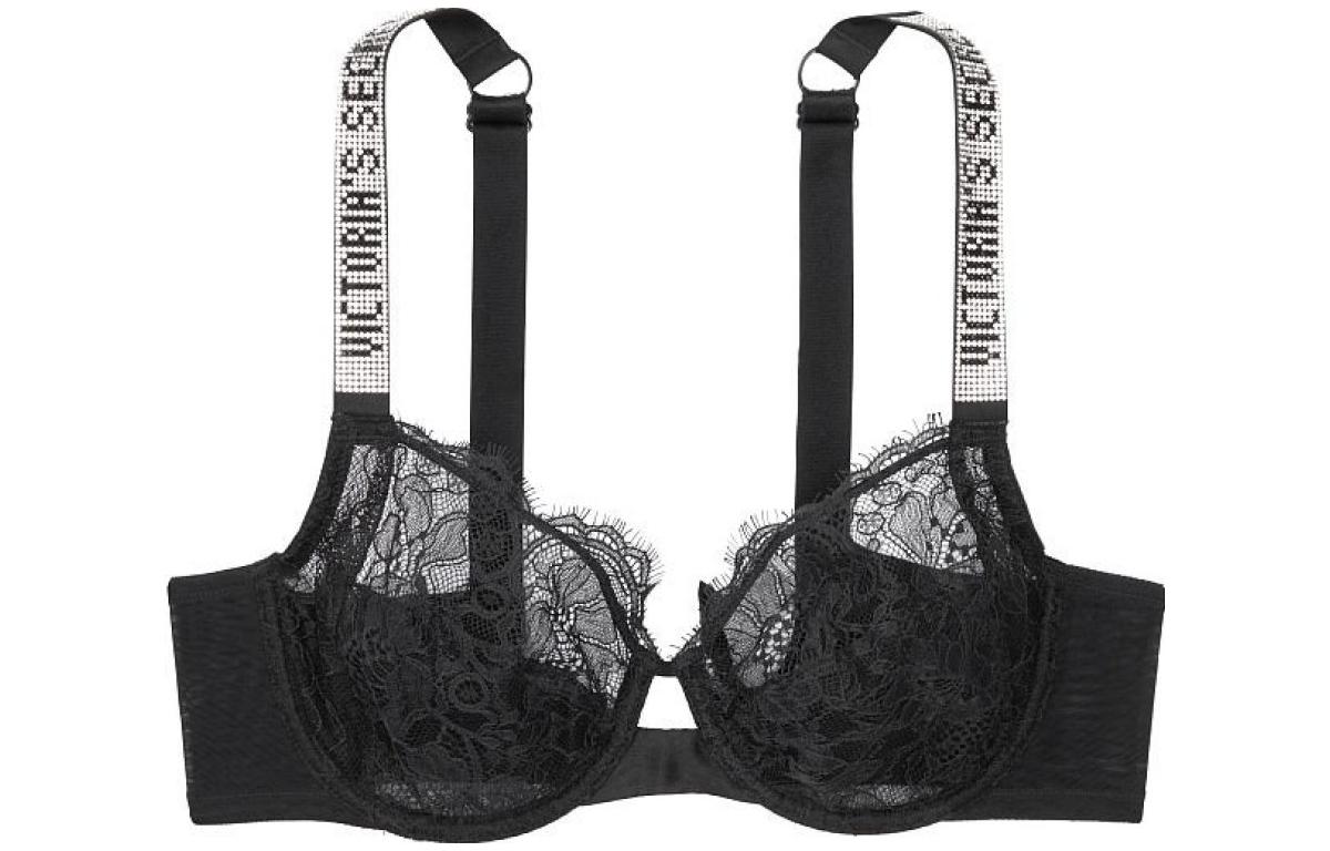Victoria's Secret /Victoria's Secret Very Sexy Series Letter Strap Bra Black