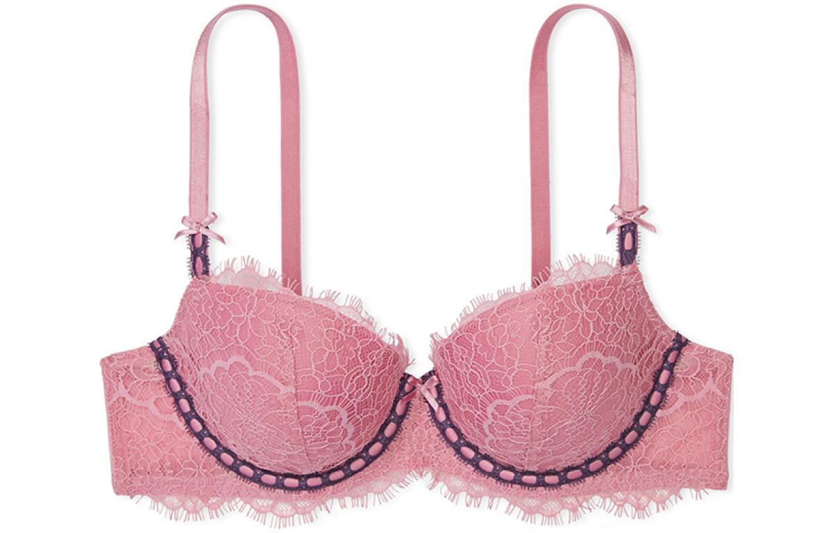 Victoria's Secret /Victoria's Secret Dream Angels Series Dream Lace Thin Padded 3/4 Cup Bra Rose Purple