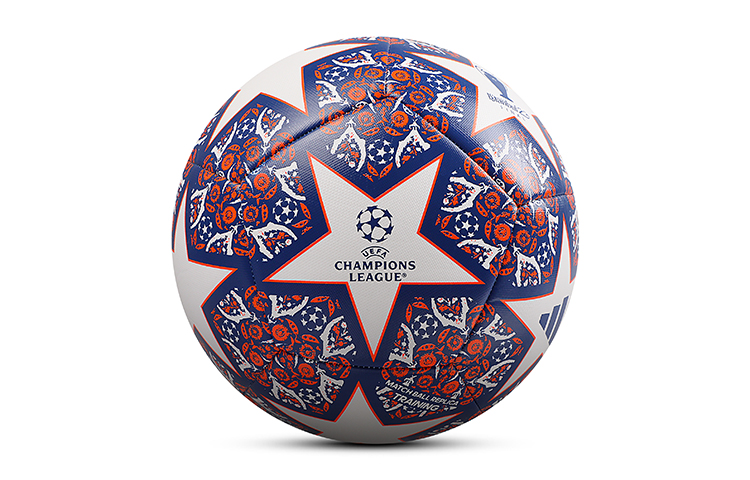Adidas Size 5 Soccer Ball Pu Machine Stitched Soccer Ball Unisex White Blue Red