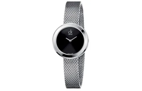 CALVIN KLEIN Ladylike Collection Wrist Watches Quartz Movement Stainless Steel Watchband 30mm Black Dial Women's Watch