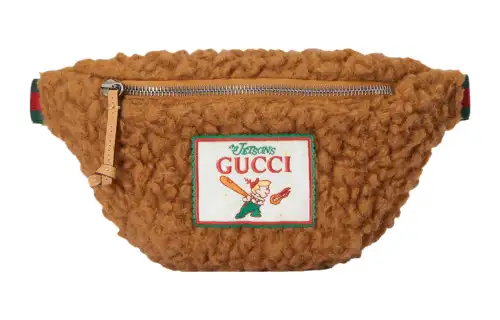 GUCCI Wool Fanny Pack Kids' Brown