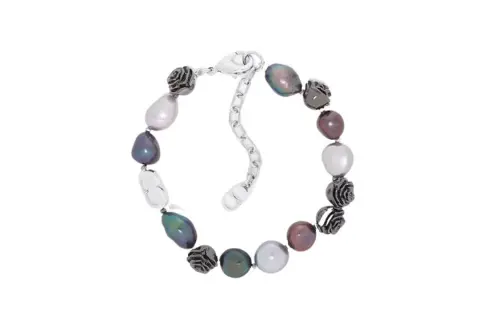 DIOR Metal Beaded Bracelets Men's Silver